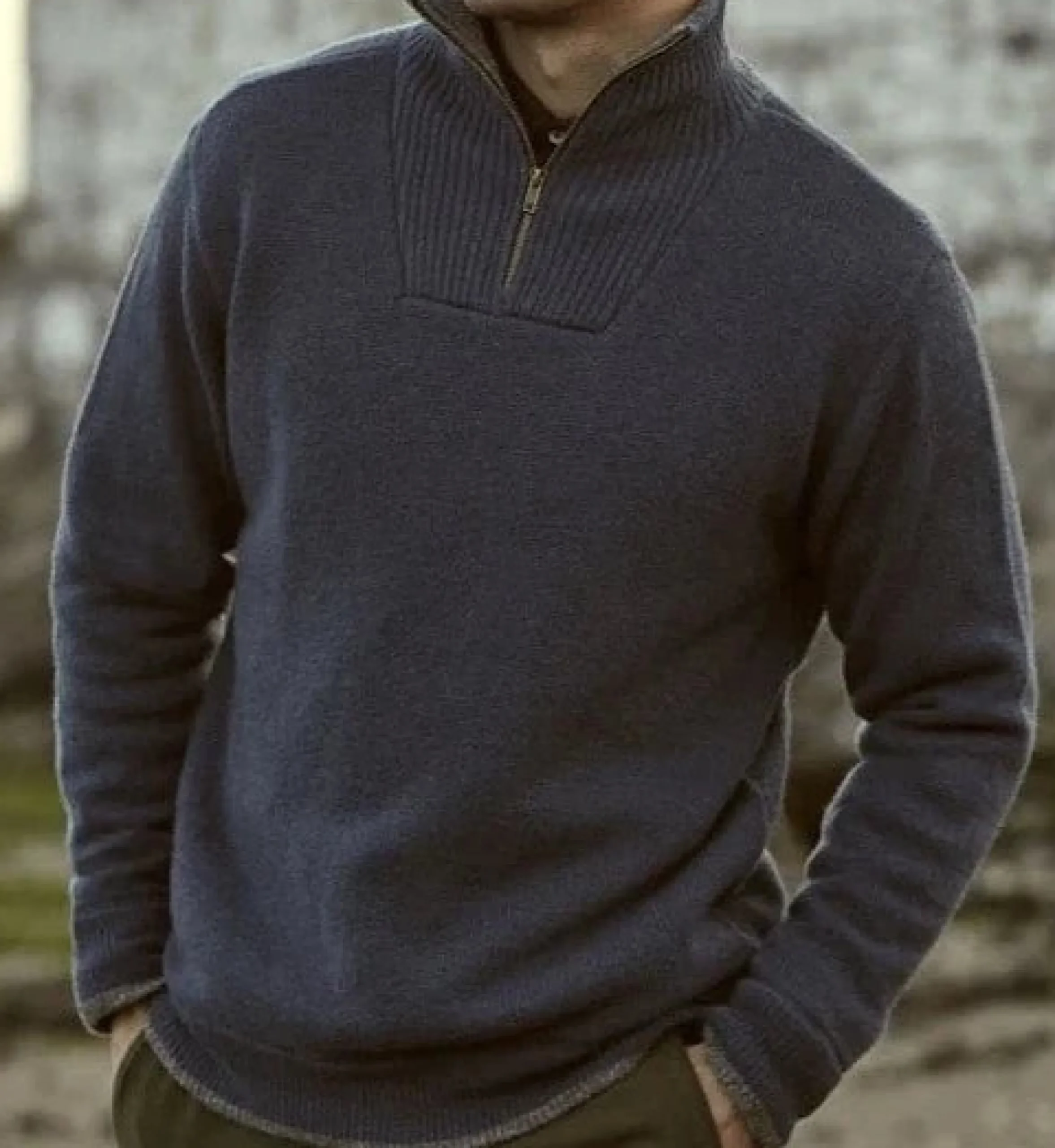 Cheap J. W. Hulme Co Irelandseye Knitted Lambswool Half Zip Sweater Men's