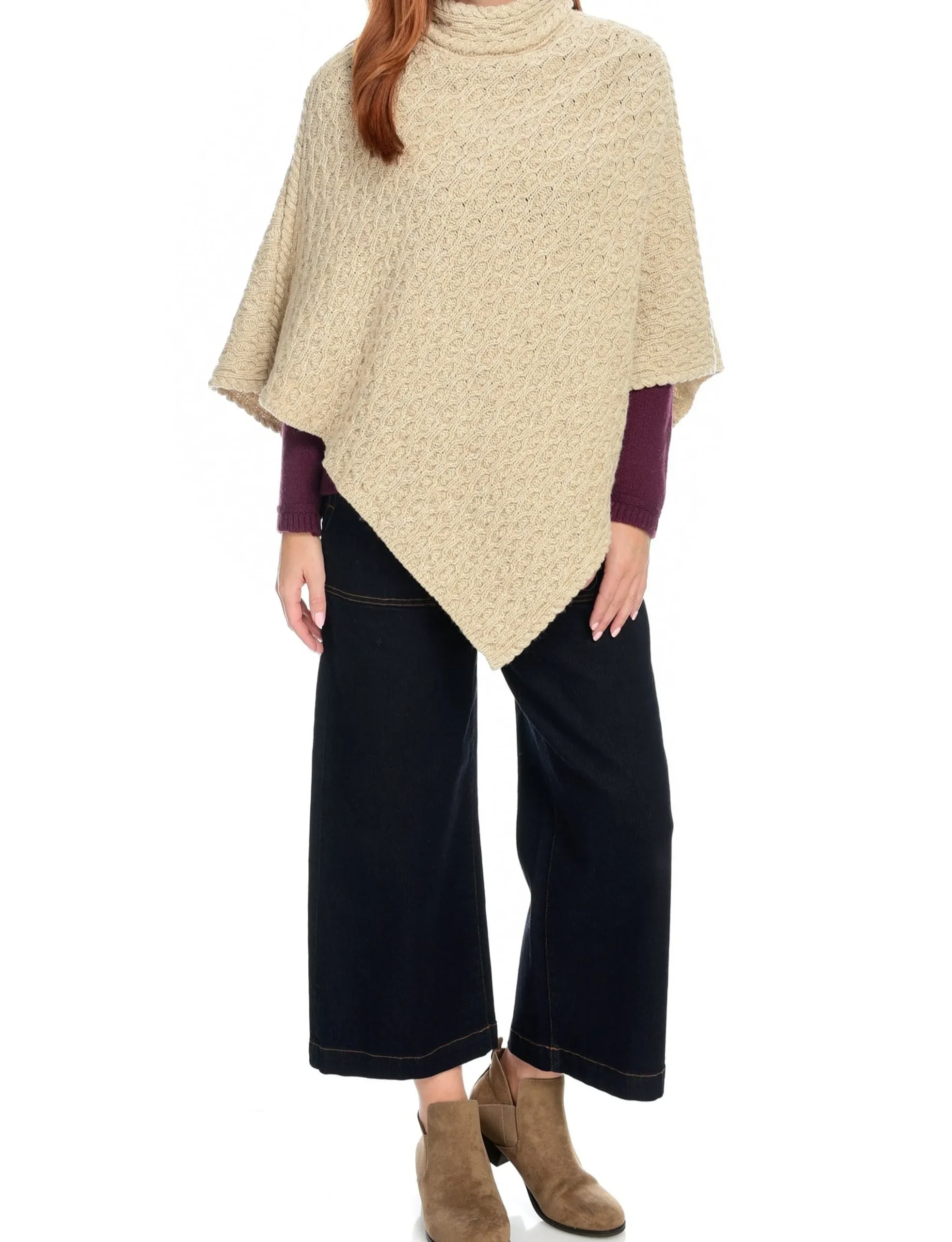 irelandseye_newport_high_neck_cable_poncho_3-3.webp Online J. W. Hulme Co Irelandseye Newport High Neck Cable Poncho