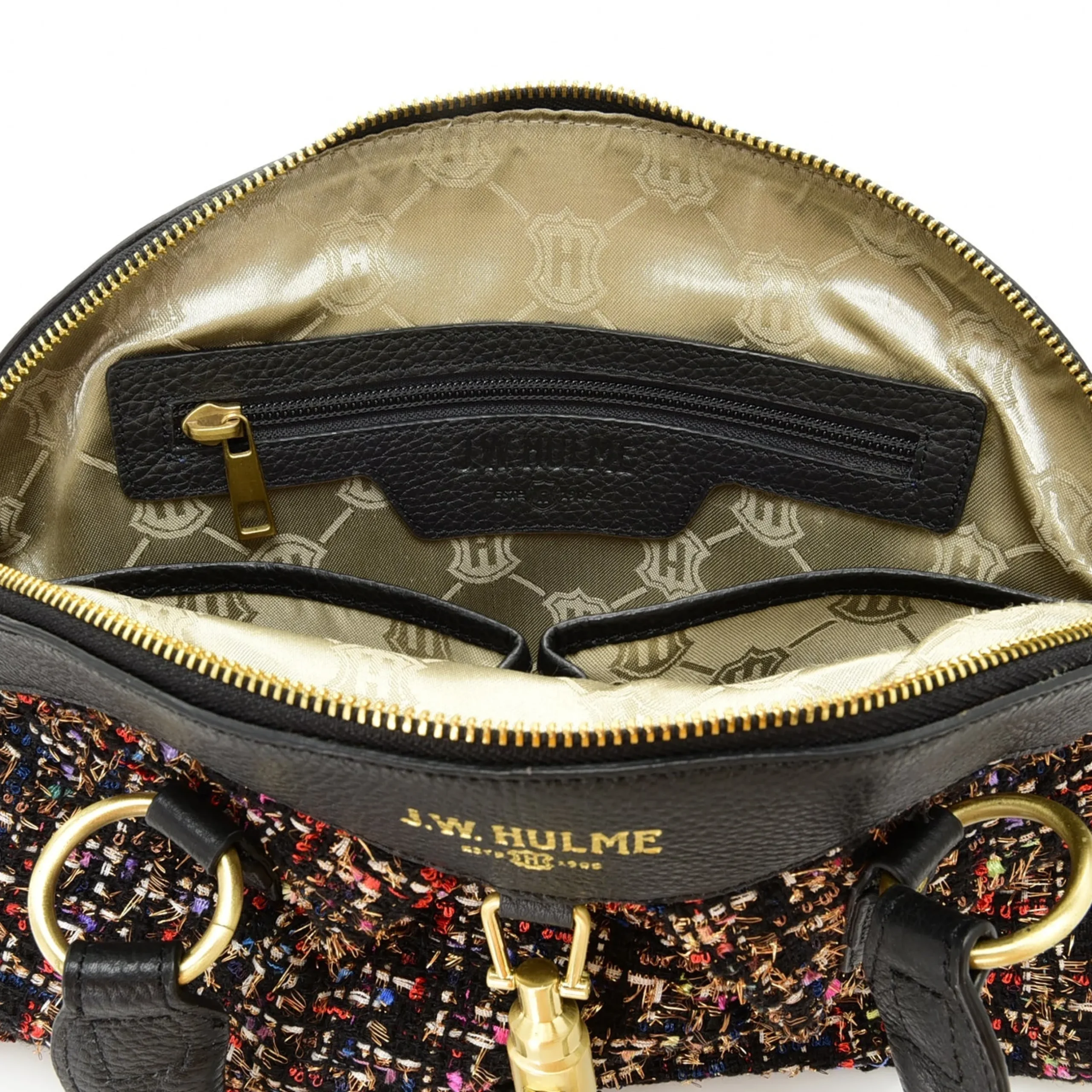 maureen_tweed__leather_dome_satchel_2.webp Hot J. W. Hulme Co Maureen Tweed & Leather Dome Satchel