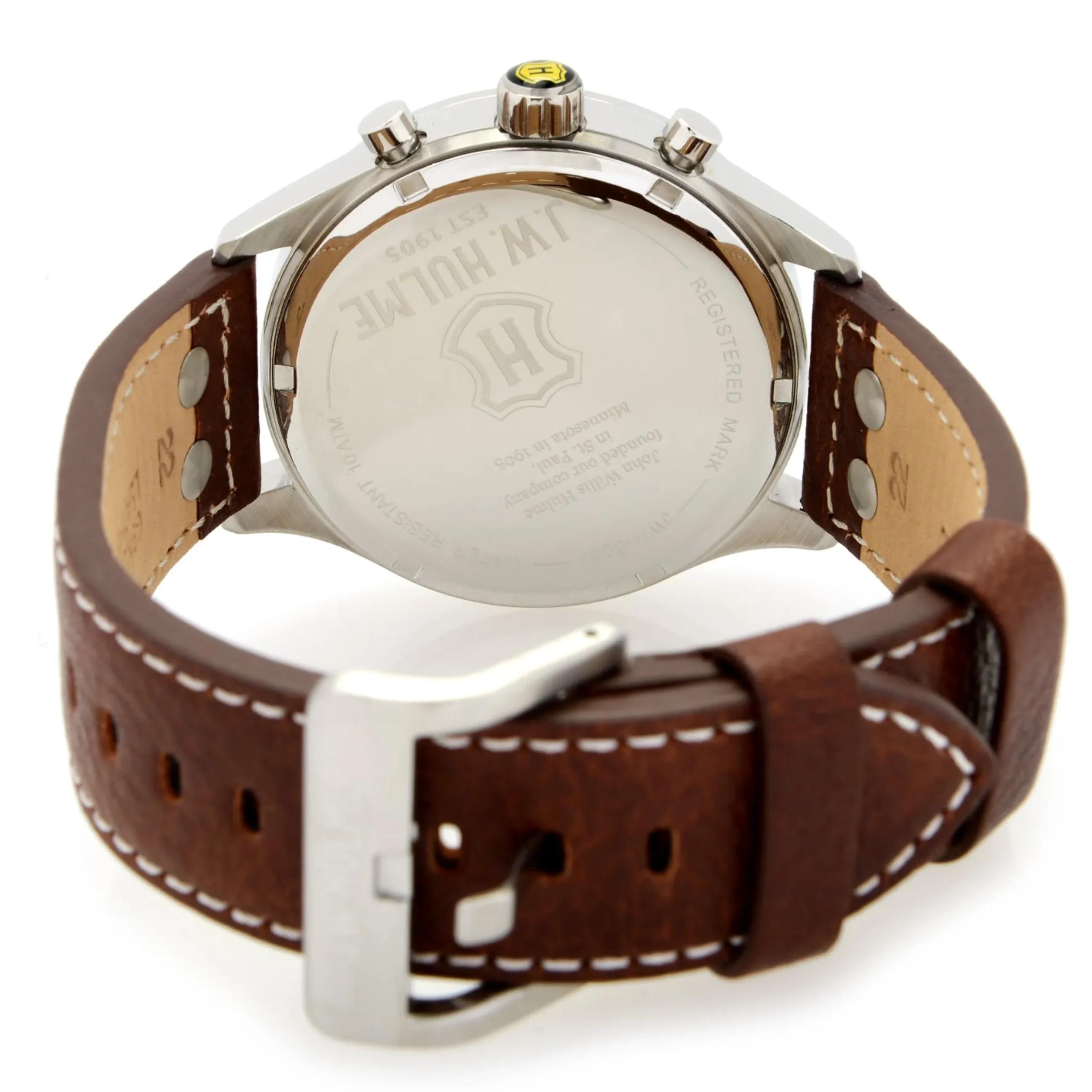 mm_quartz_chronograph_leather_strap_watch_mens_2.webp New J. W. Hulme Co 45Mm Quartz Chronograph Leather Strap Watch Men's