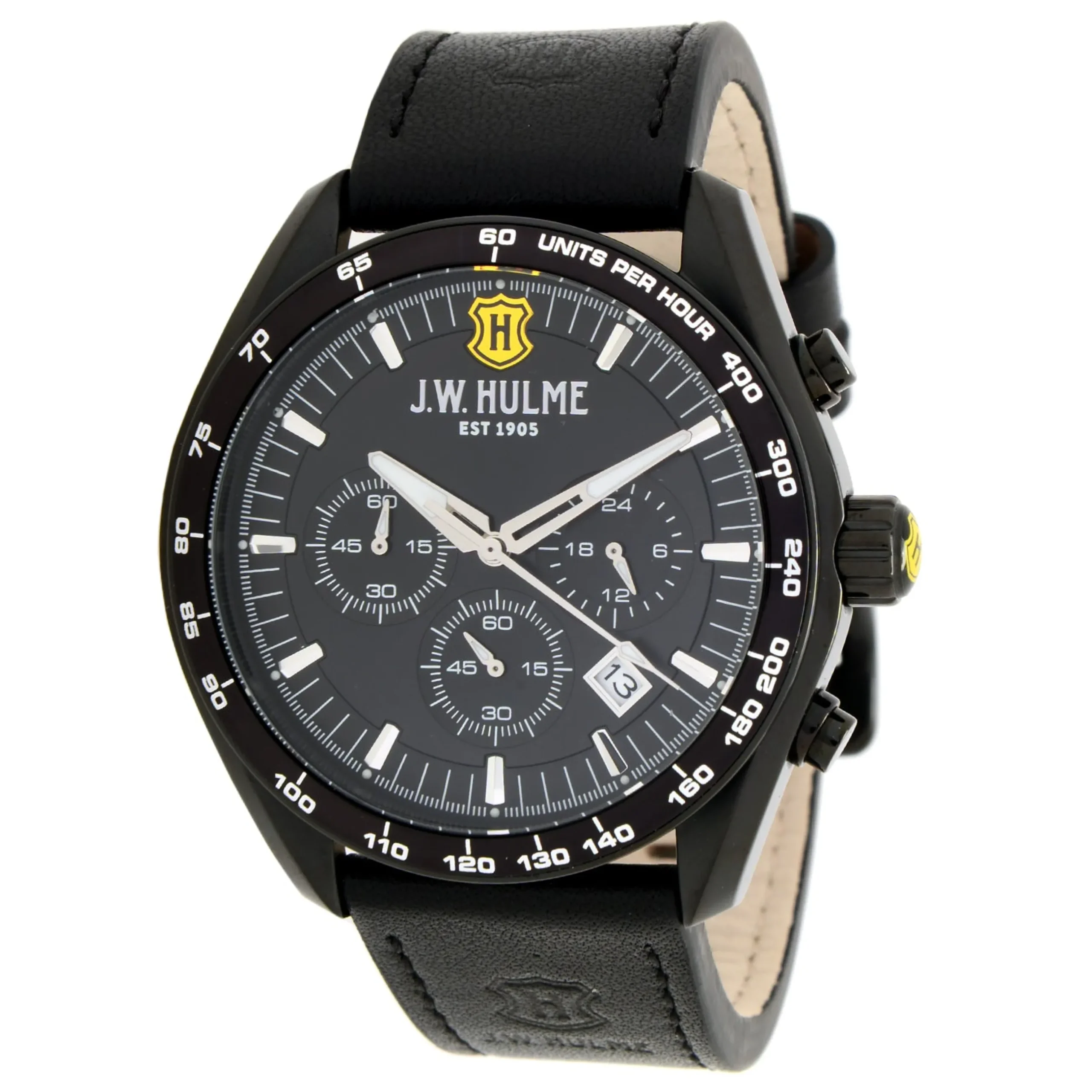 mm_quartz_chronograph_leather_strap_watch_mens_3-1.webp Online J. W. Hulme Co 44Mm Quartz Chronograph Leather Strap Watch Men's