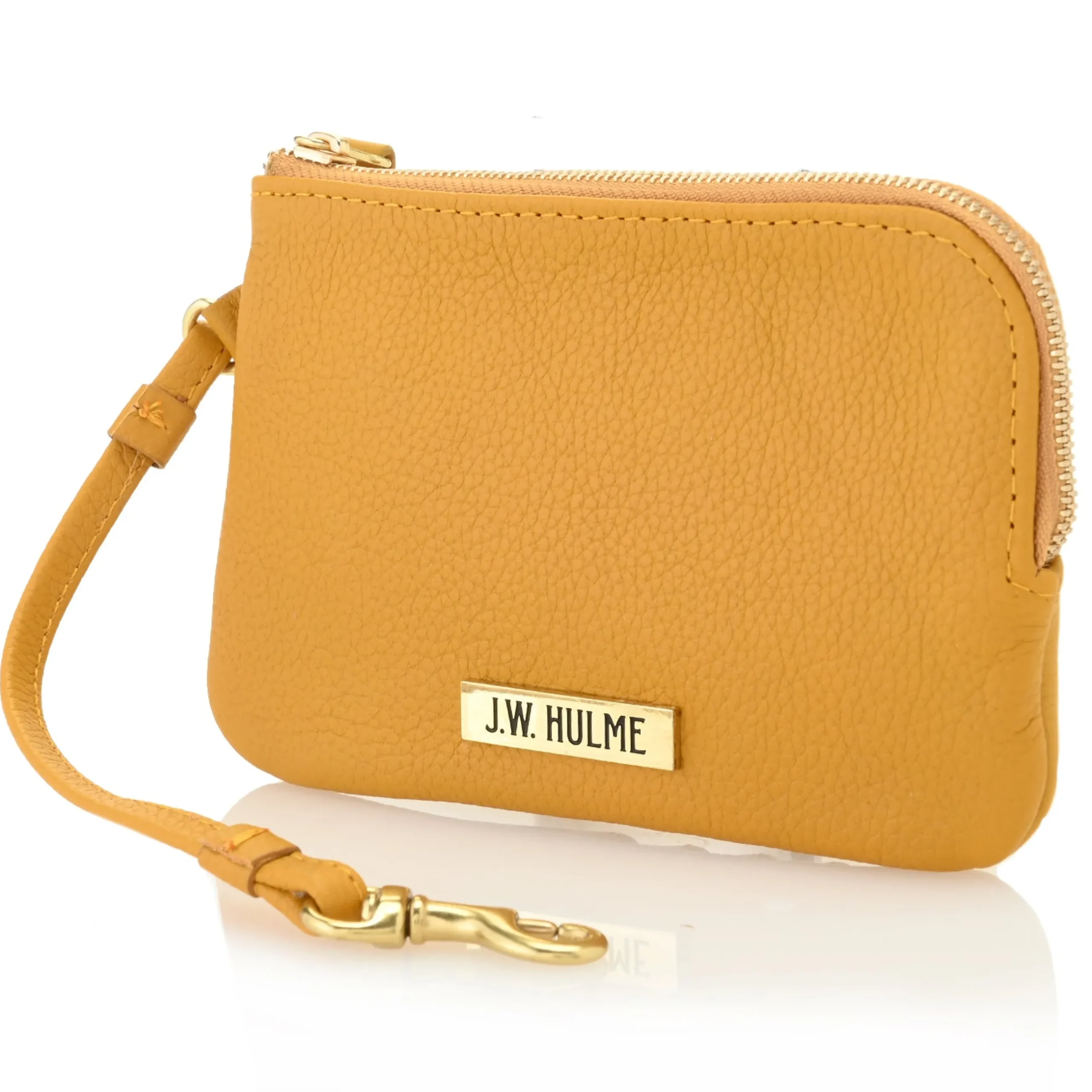 pearl_zip_wristlet_pouch_pebble_leather_3.webp Shop J. W. Hulme Co Pearl Zip Wristlet Pouch Pebble Leather