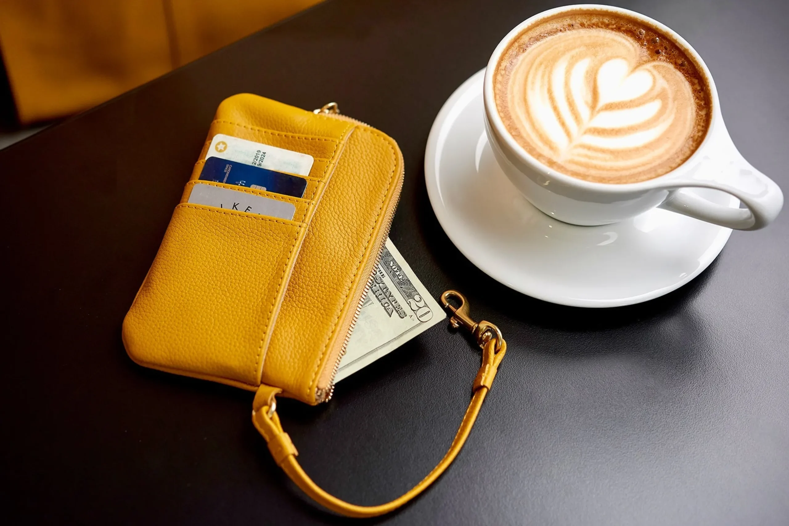 pearl_zip_wristlet_pouch_pebble_leather_7.webp Shop J. W. Hulme Co Pearl Zip Wristlet Pouch Pebble Leather
