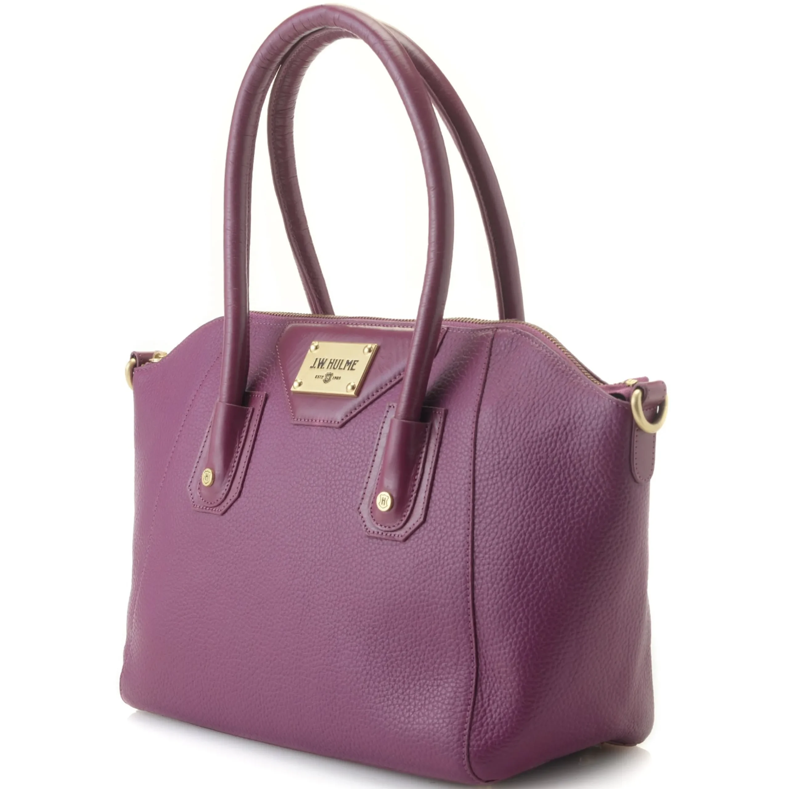 skye_glazed_pebble_grain_leather_satchel_2.webp Store J. W. Hulme Co Skye Glazed Pebble Grain Leather Satchel
